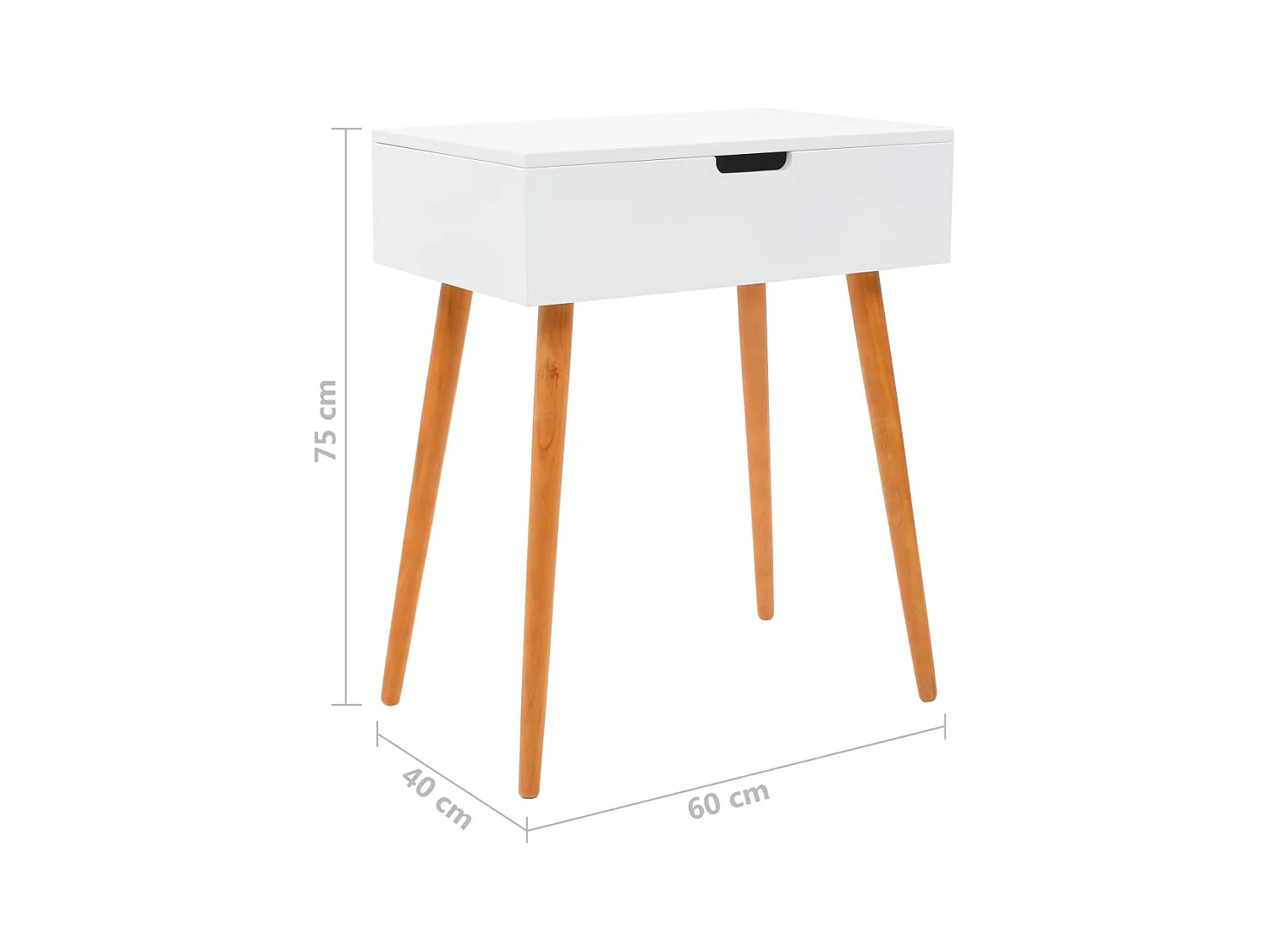 Kaptafel met spiegel MDF 60 x 40 x 75 cm