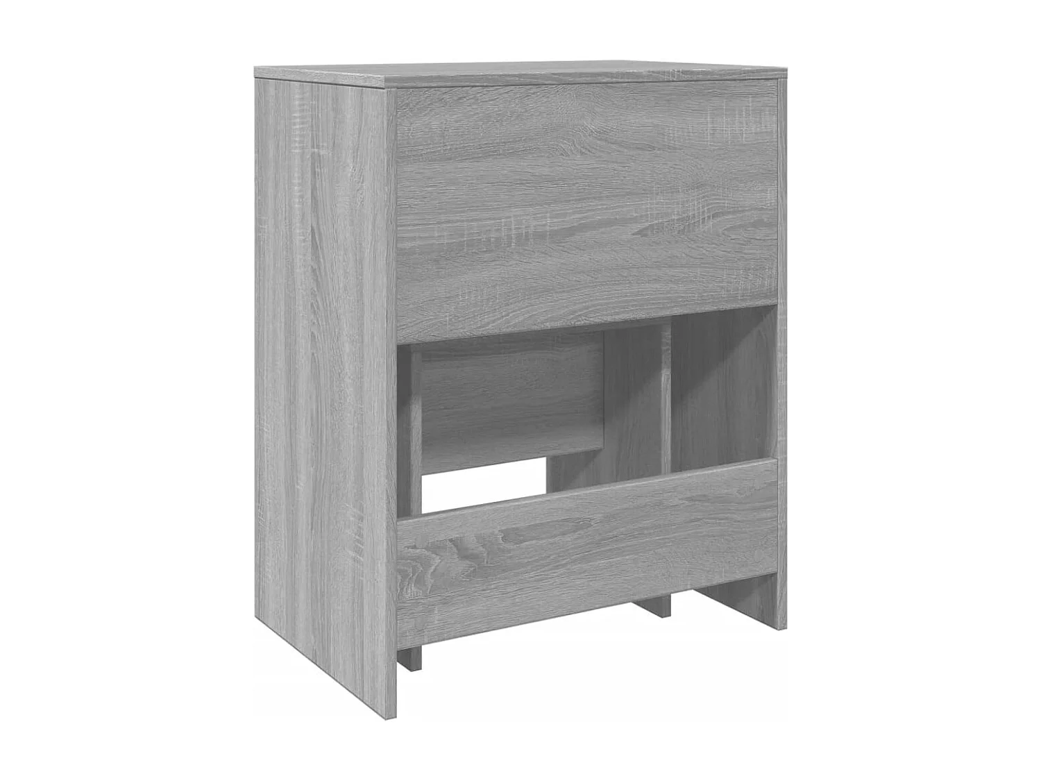 Tocador y taburete Sonoma gris 60x40x113,5 cm