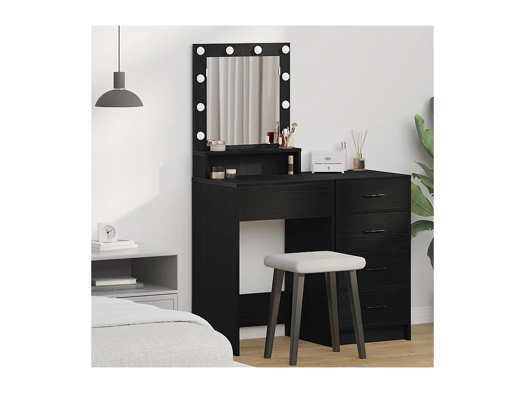 Coiffeuse Chêne noir 50 x 41 x 135 cm Bois d'ingénierie