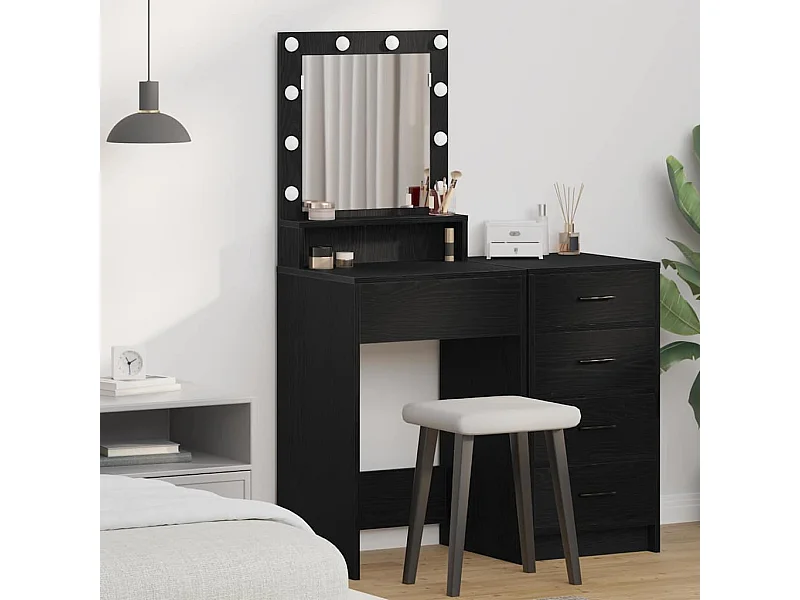 Coiffeuse Chêne noir 50 x 41 x 135 cm Bois d'ingénierie