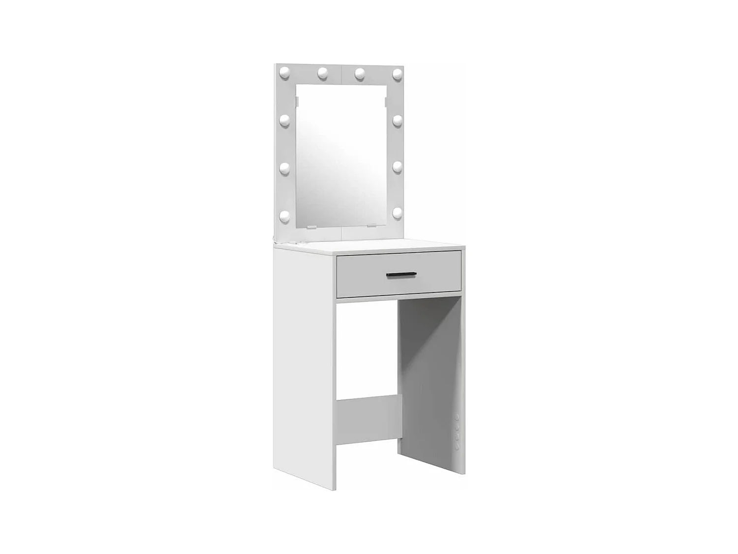 Table de Toilette avec tiroir 3 pcs Blanc 50 x 41 x 135 cm