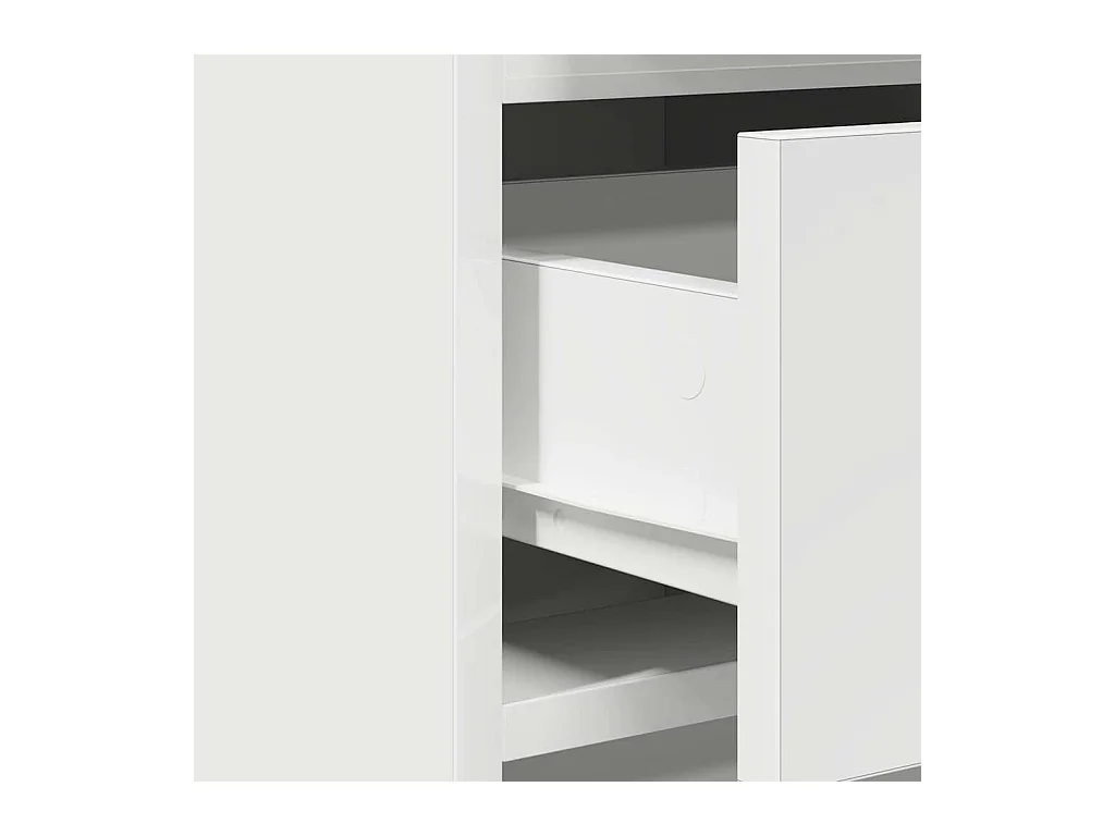 Table de Toilette avec tiroir 3 pcs Blanc 50 x 41 x 135 cm