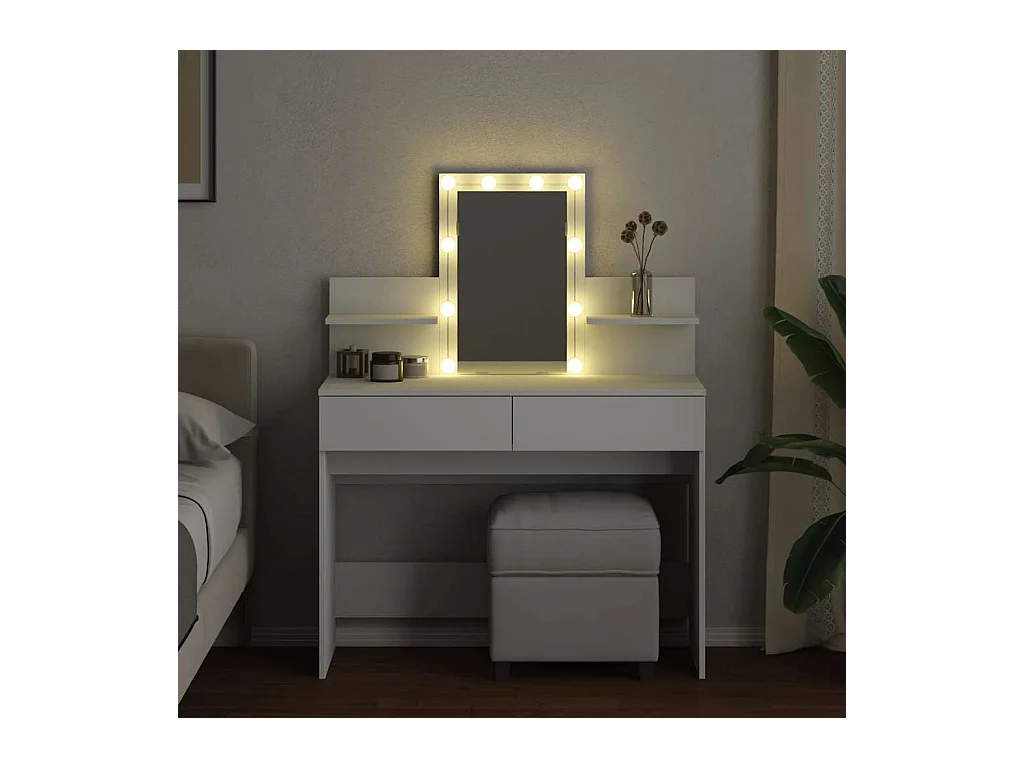 Kaptafel met witte LED 100x40x130 cm