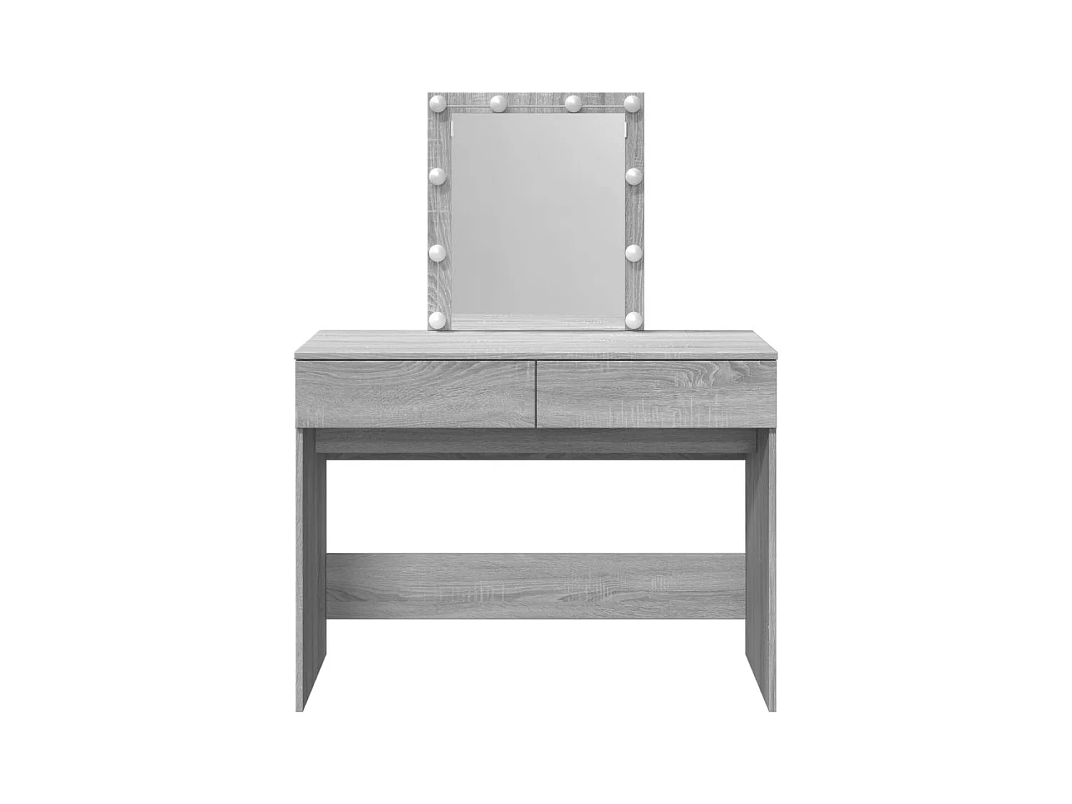 Kaptafel met LED Sonoma grijs 100x40x130 cm