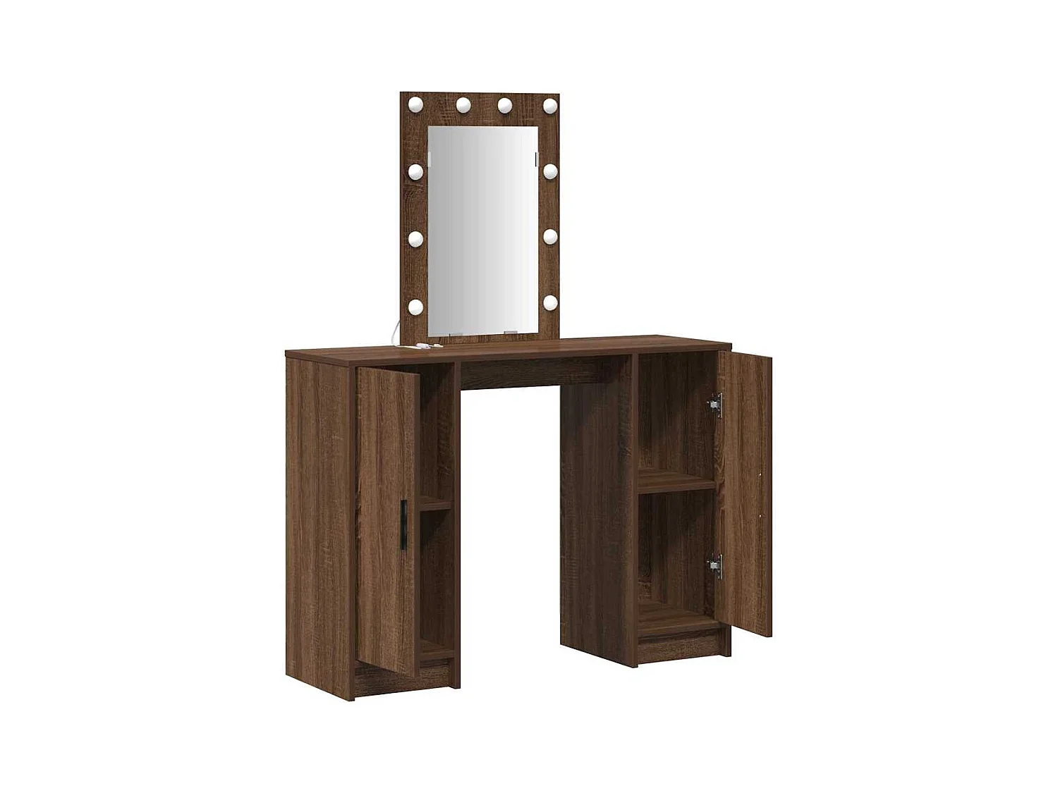 Bruine kaptafel 102 x 33 x 135 cm bewerkt hout