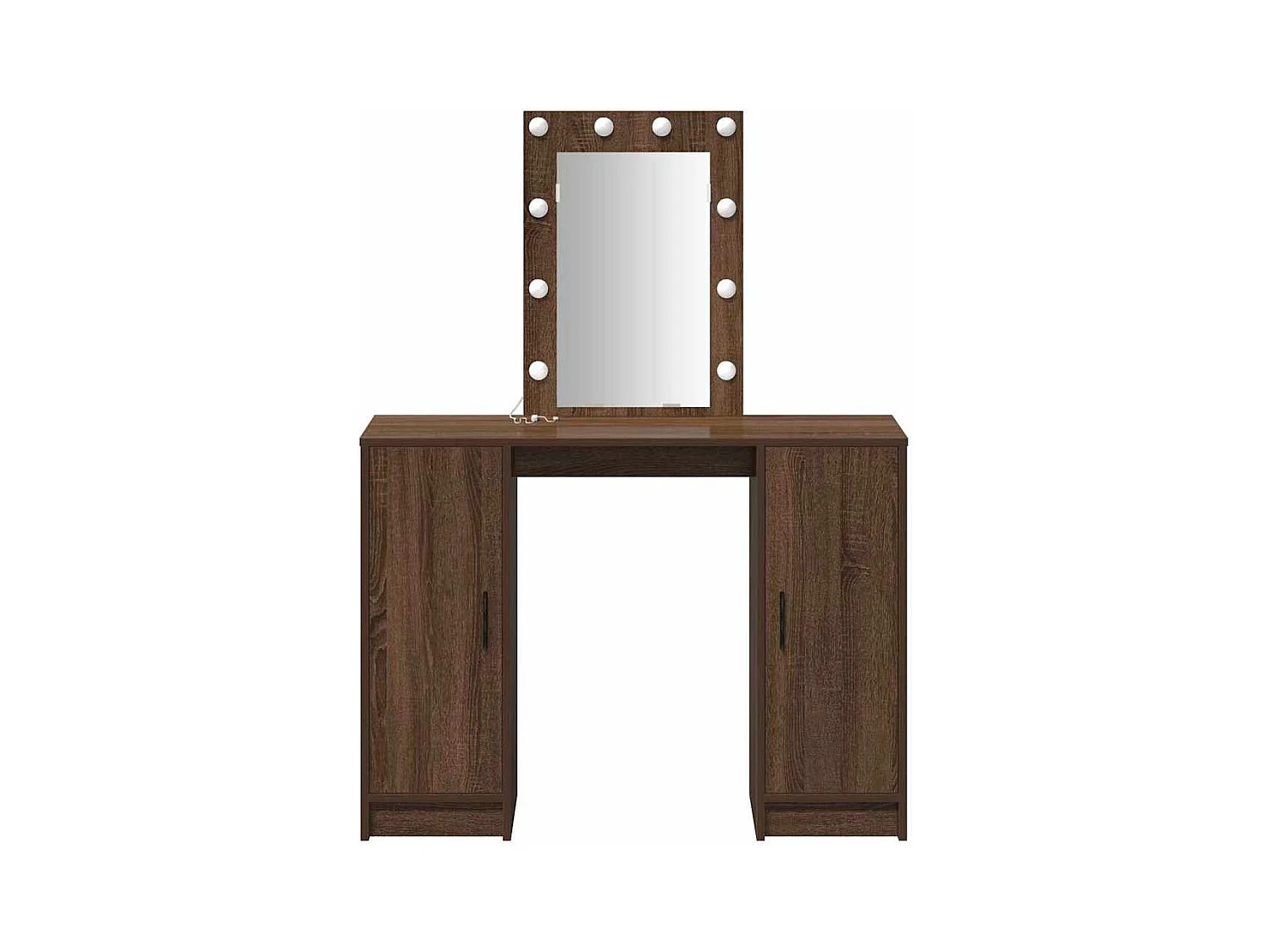 Bruine kaptafel 102 x 33 x 135 cm bewerkt hout