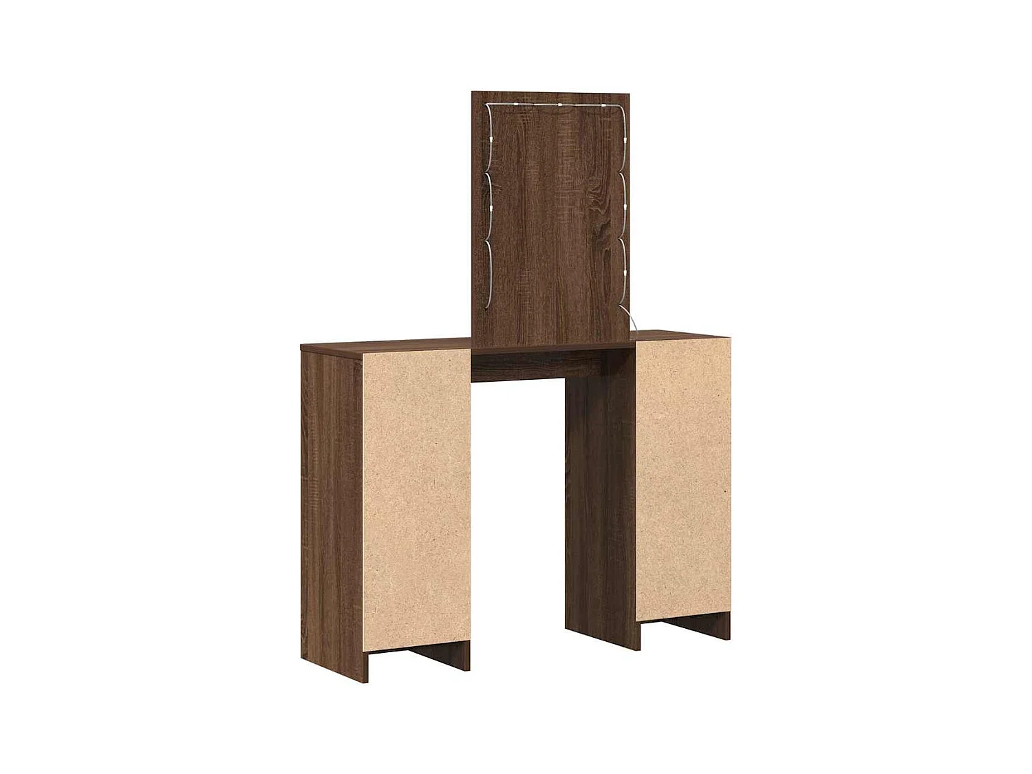 Bruine kaptafel 102 x 33 x 135 cm bewerkt hout