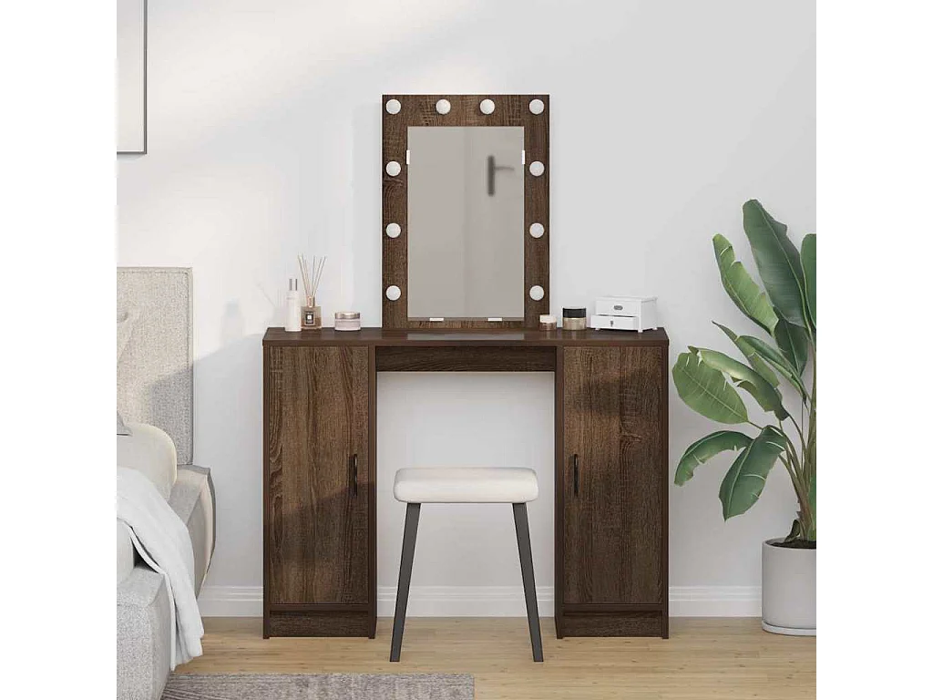 Table de Toilette Marron 102 x 33 x 135 cm Bois d'ingénierie