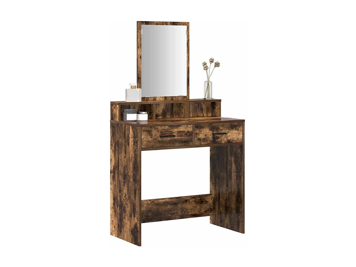 Coiffeuse Chêne fumé 79 x 41 x 140 cm Bois d'ingénierie