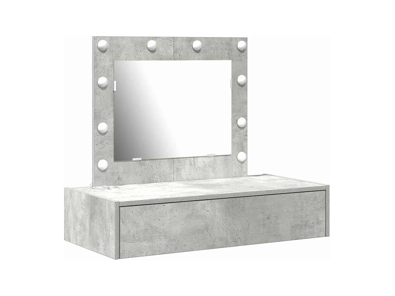 Grijze kaptafel 83 x 40 x 70 cm bewerkt hout