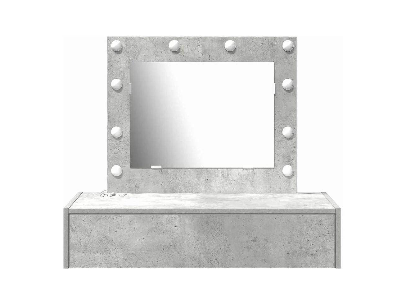 Grijze kaptafel 83 x 40 x 70 cm bewerkt hout