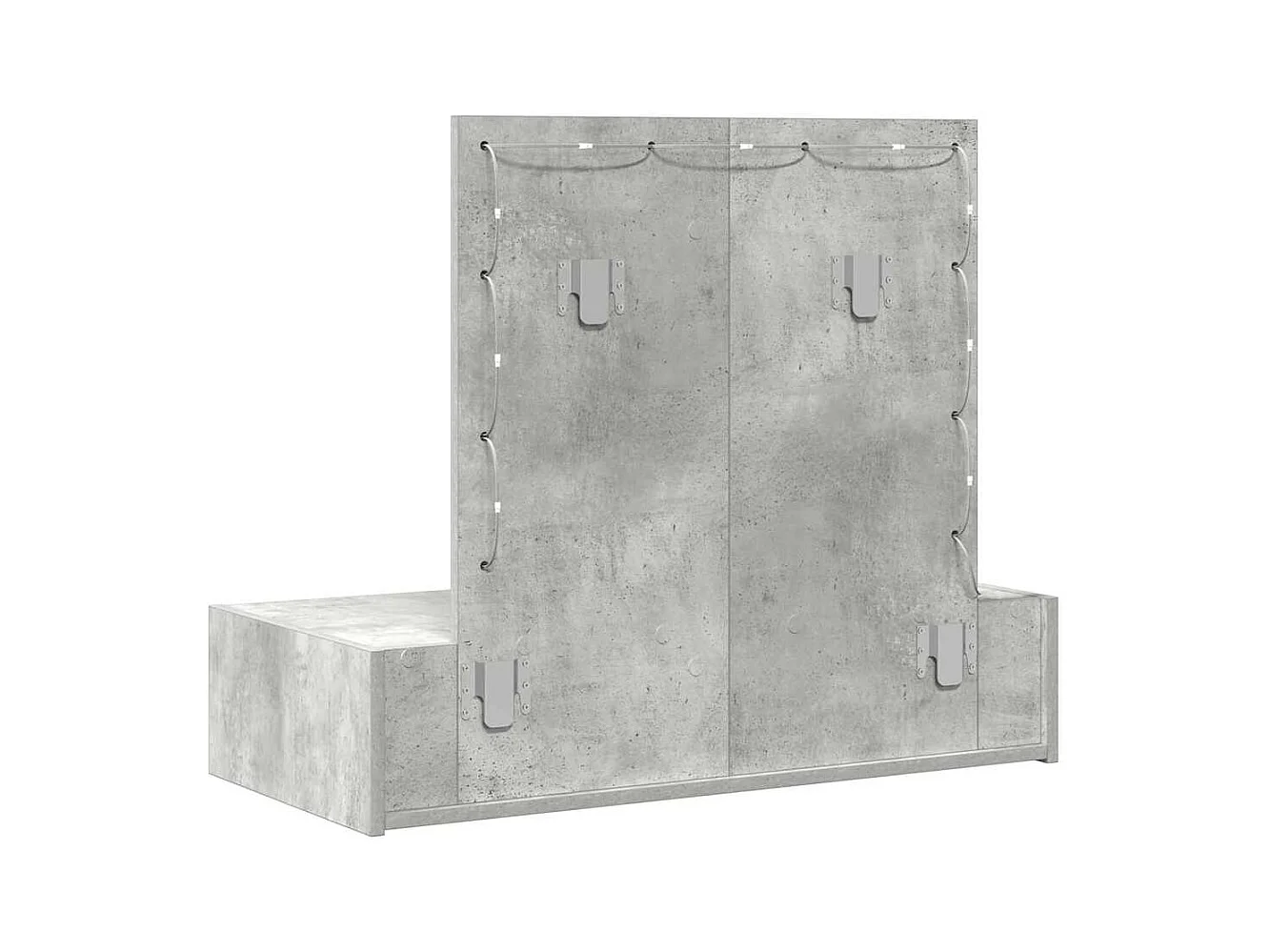 Grijze kaptafel 83 x 40 x 70 cm bewerkt hout