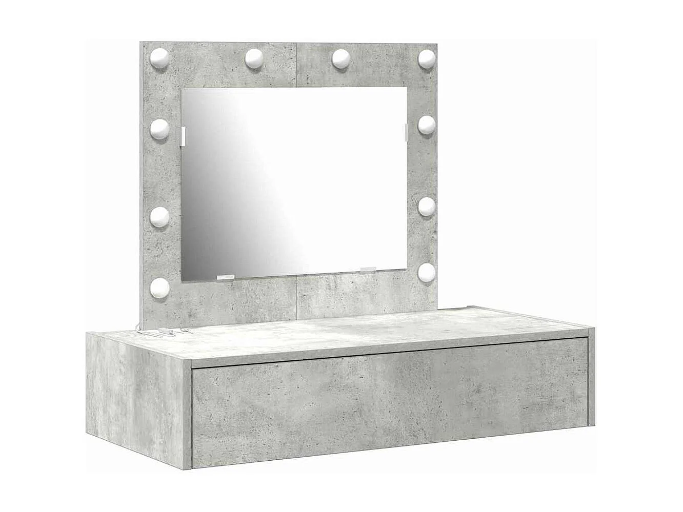 Grijze kaptafel 83 x 40 x 70 cm bewerkt hout