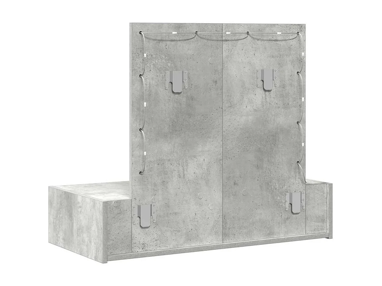 Grijze kaptafel 83 x 40 x 70 cm bewerkt hout