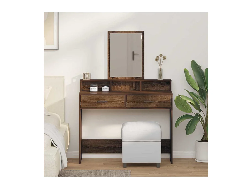 Coiffeuse Chêne marron 100 x 41 x 140 cm Bois d'ingénierie