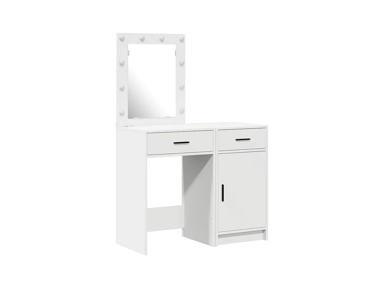 Table de Toilette avec tiroir 2 pcs Blanc 50 x 41 x 135 cm