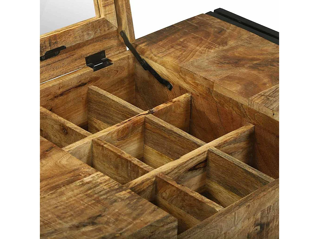 Coiffeuses pour Chambre Marron Bois de manguier massif