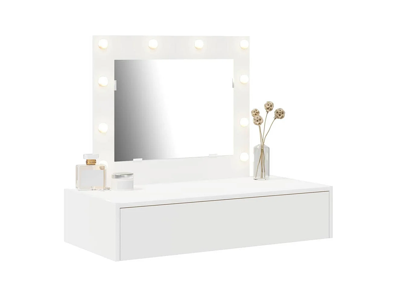 Table de Toilette Blanc 83 x 40 x 70 cm Bois d'ingénierie