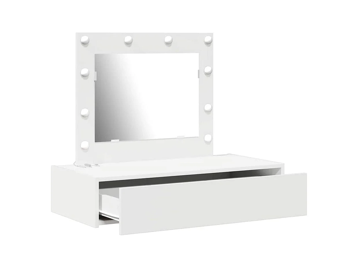 Table de Toilette Blanc 83 x 40 x 70 cm Bois d'ingénierie