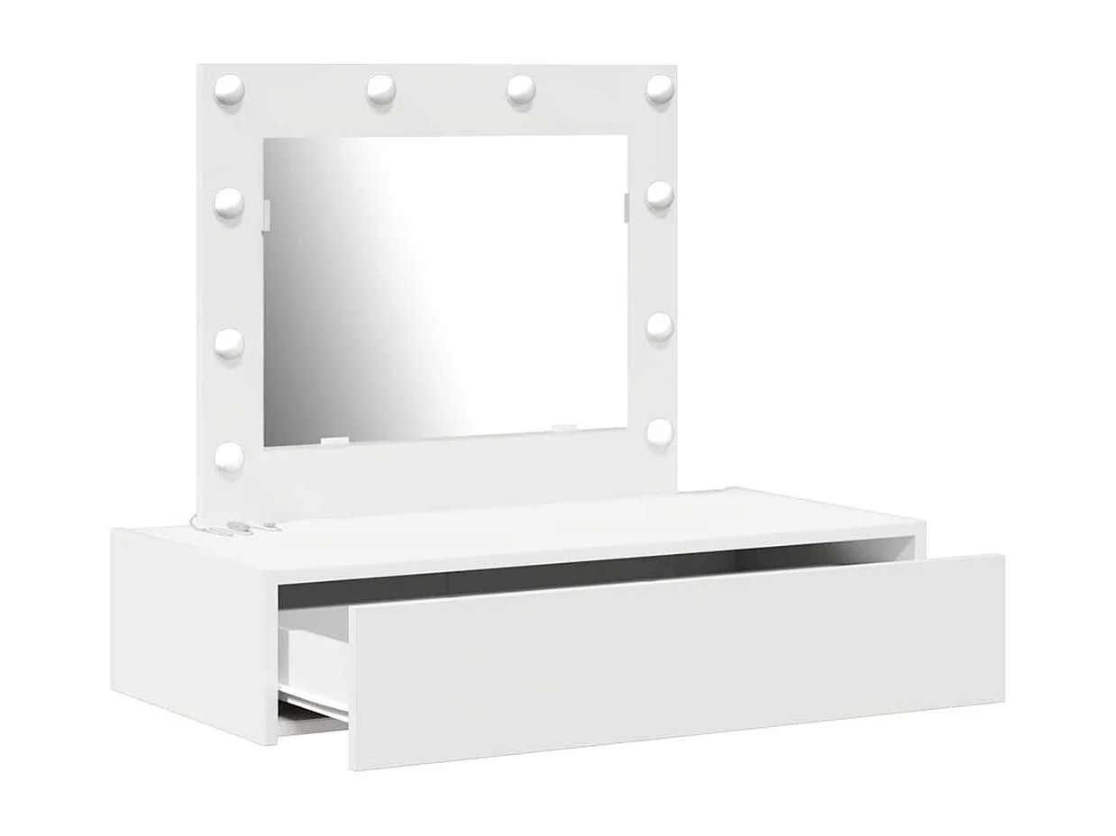 Table de Toilette Blanc 83 x 40 x 70 cm Bois d'ingénierie