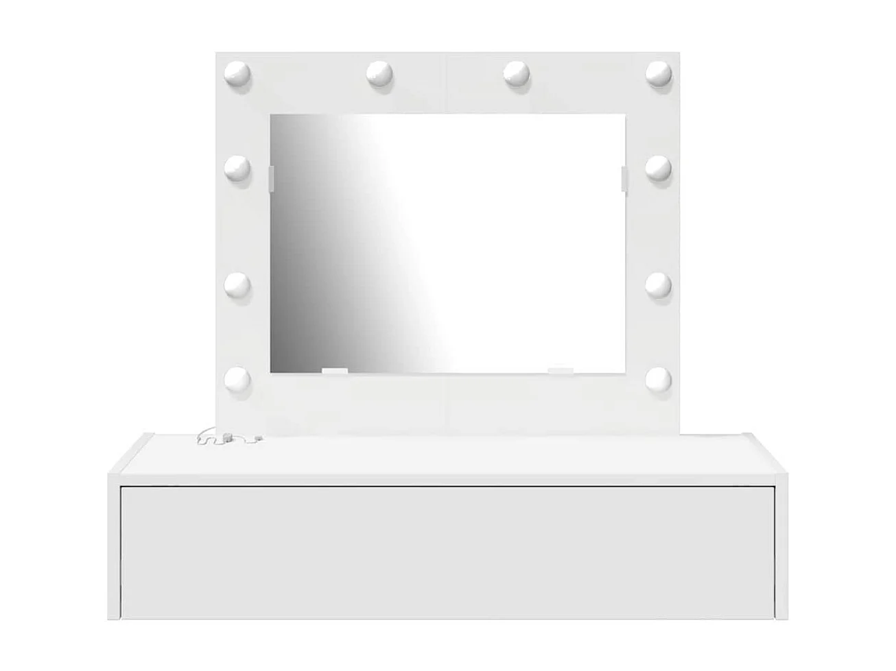 Table de Toilette Blanc 83 x 40 x 70 cm Bois d'ingénierie