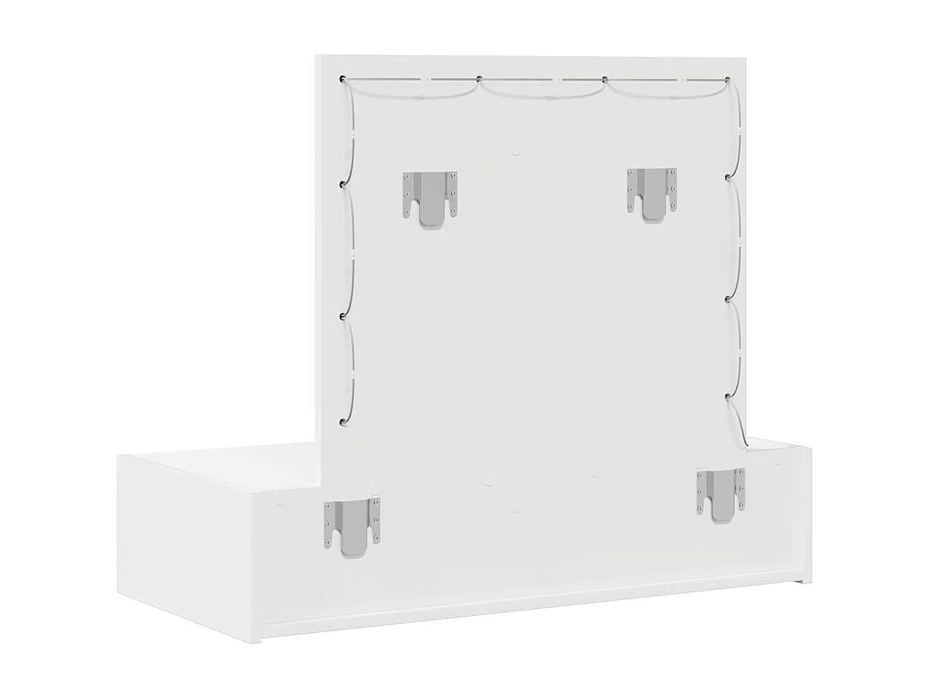 Table de Toilette Blanc 83 x 40 x 70 cm Bois d'ingénierie