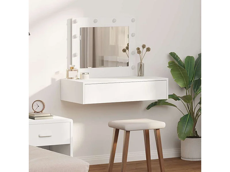 Table de Toilette Blanc 83 x 40 x 70 cm Bois d'ingénierie