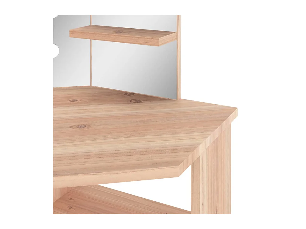 Coiffeuse d'angle avec LED Chêne 111x54x141,5 cm