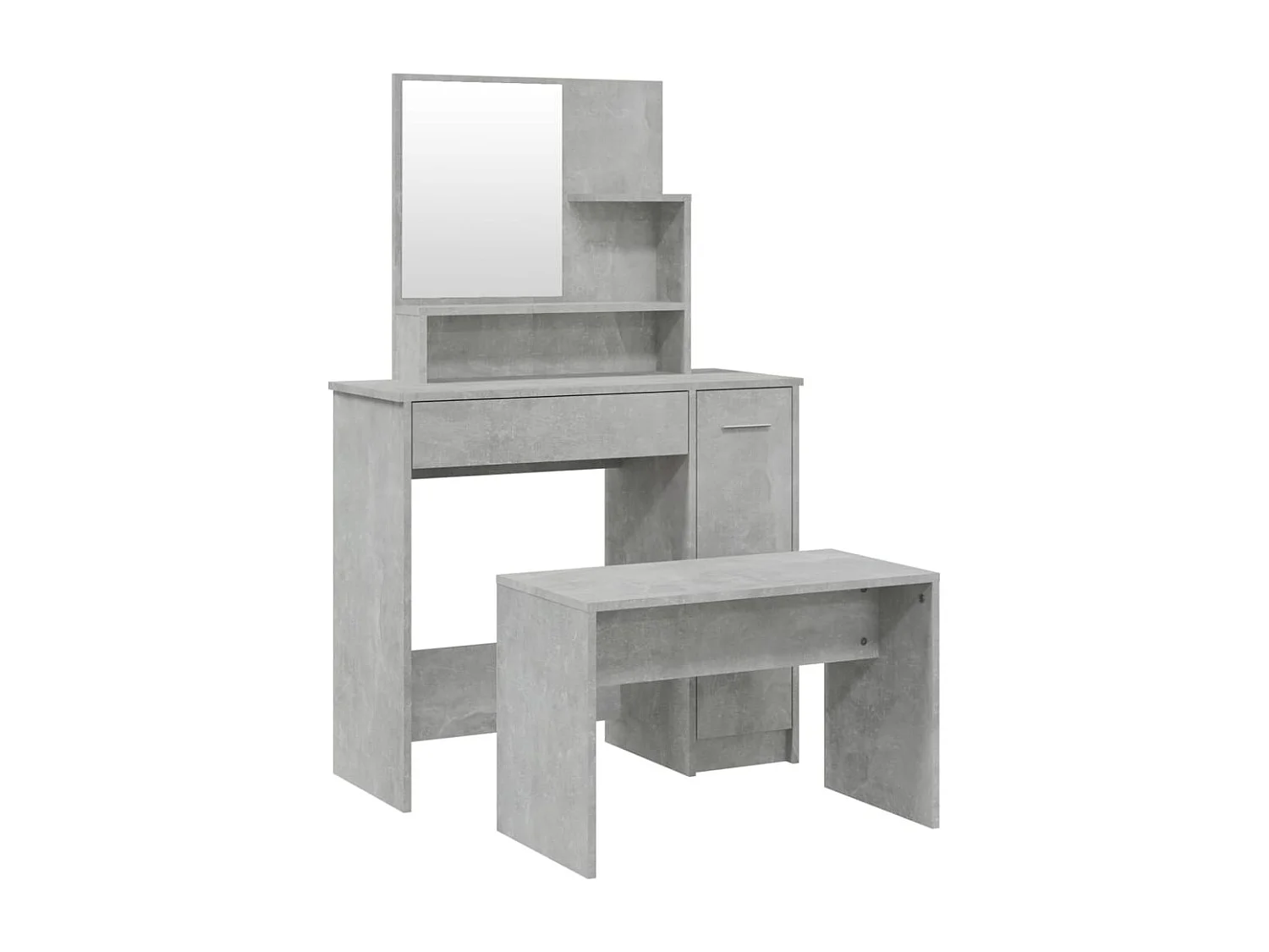 Tocador gris hormigón 86,5 x 35 x 136 cm