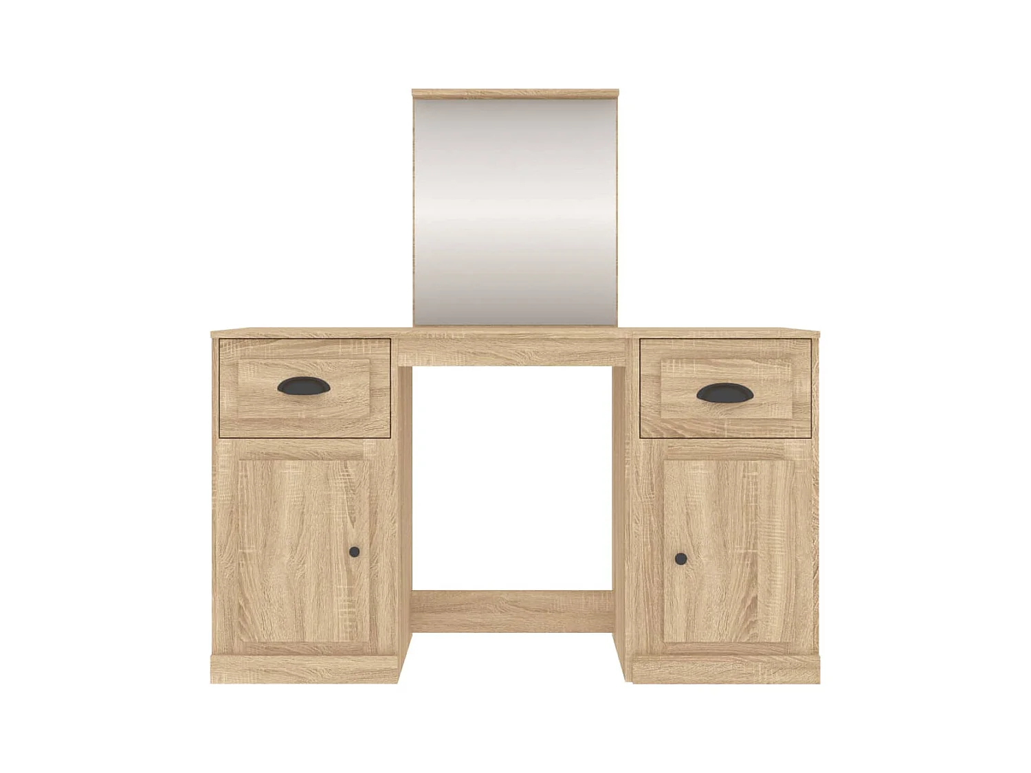 Coiffeuse avec miroir chêne sonoma 130x50x132,5 cm