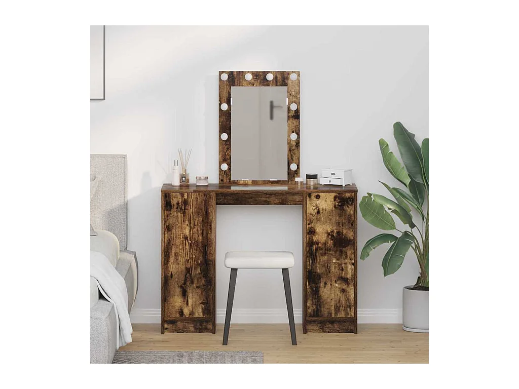 Bruine kaptafel 102 x 33 x 135 cm bewerkt hout