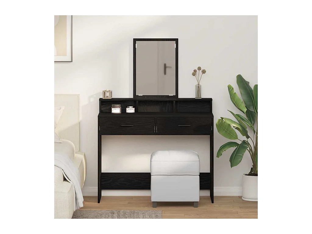 Coiffeuse Chêne noir 100 x 41 x 140 cm Bois d'ingénierie