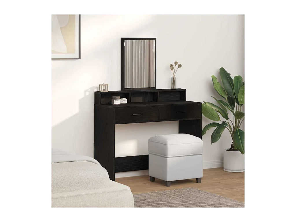 Coiffeuse Chêne noir 100 x 41 x 140 cm Bois d'ingénierie