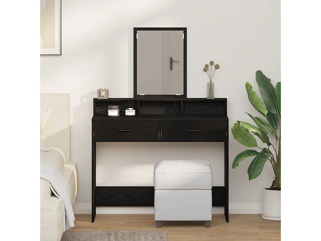 Coiffeuse Chêne noir 100 x 41 x 140 cm Bois d'ingénierie