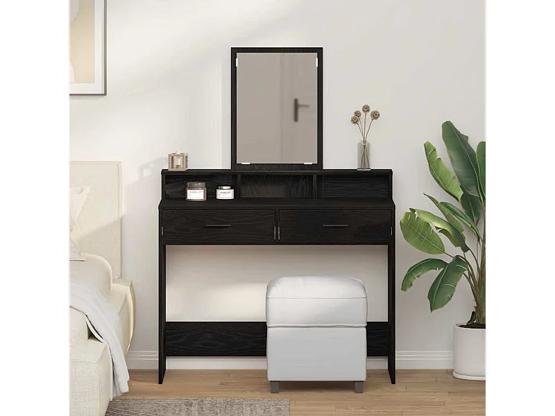 Coiffeuse Chêne noir 100 x 41 x 140 cm Bois d'ingénierie