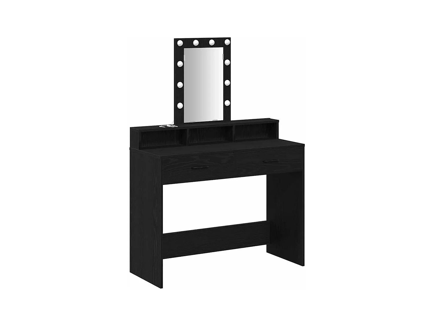 Table de Toilette Noir 100 x 41 x 140 cm Bois d'ingénierie