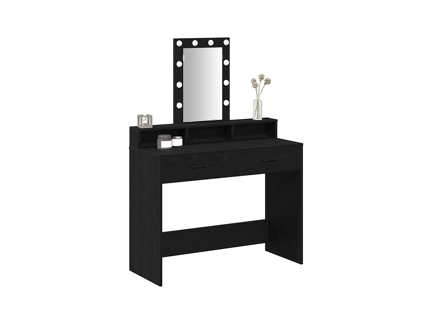 Table de Toilette Noir 100 x 41 x 140 cm Bois d'ingénierie