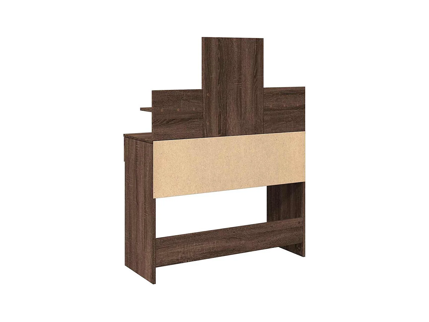 Kaptafel met LED bruin eiken 100x40x130 cm