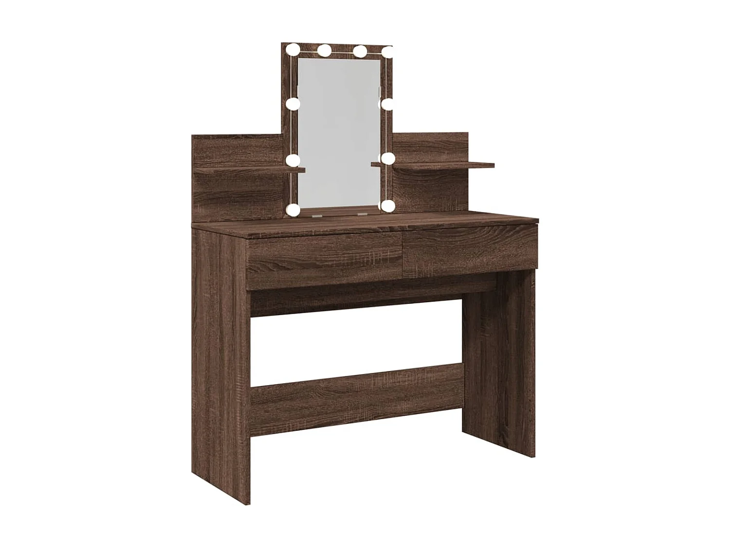 Toletta con LED rovere marrone 100x40x130 cm