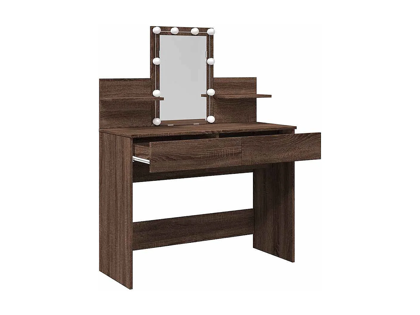 Toletta con LED rovere marrone 100x40x130 cm