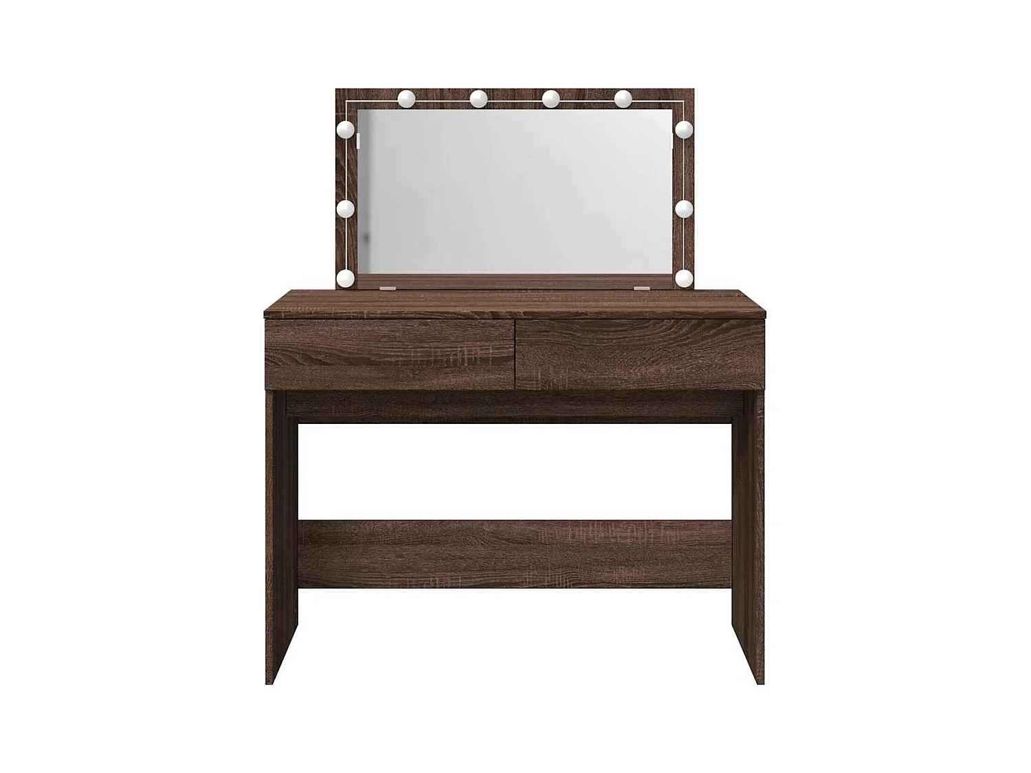 Kaptafel met LED bruin eiken 100x40x120 cm