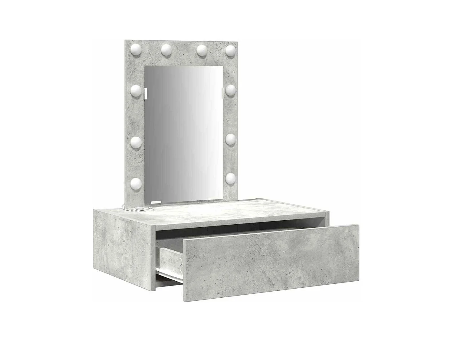 Toletta grigia 60 x 40 x 70 cm in legno ingegnerizzato