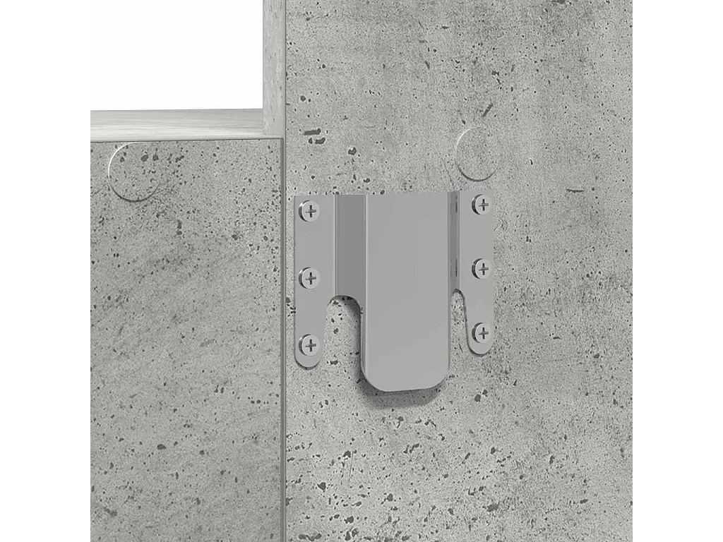 Toletta grigia 60 x 40 x 70 cm in legno ingegnerizzato