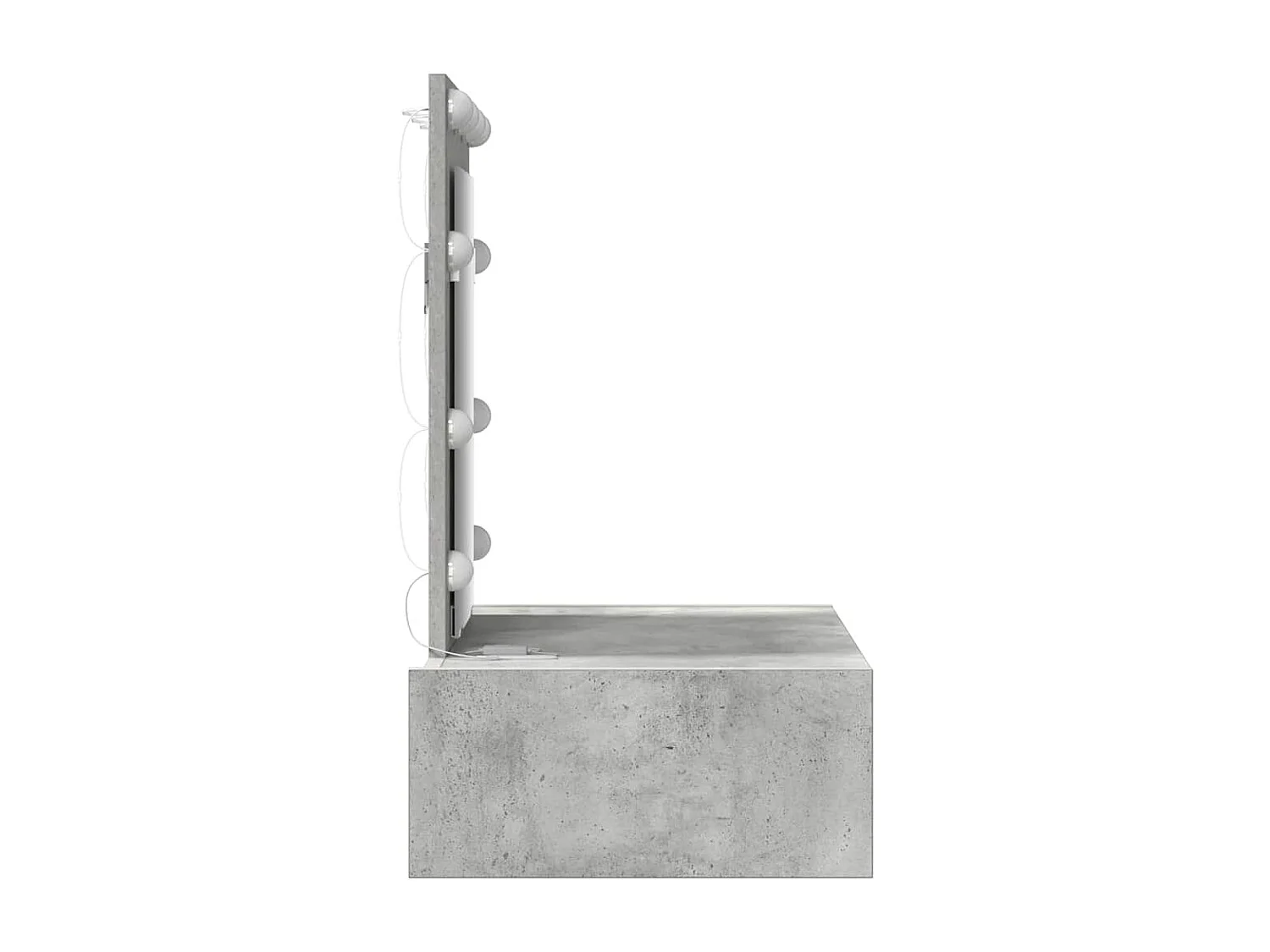 Grijze kaptafel 60 x 40 x 70 cm bewerkt hout