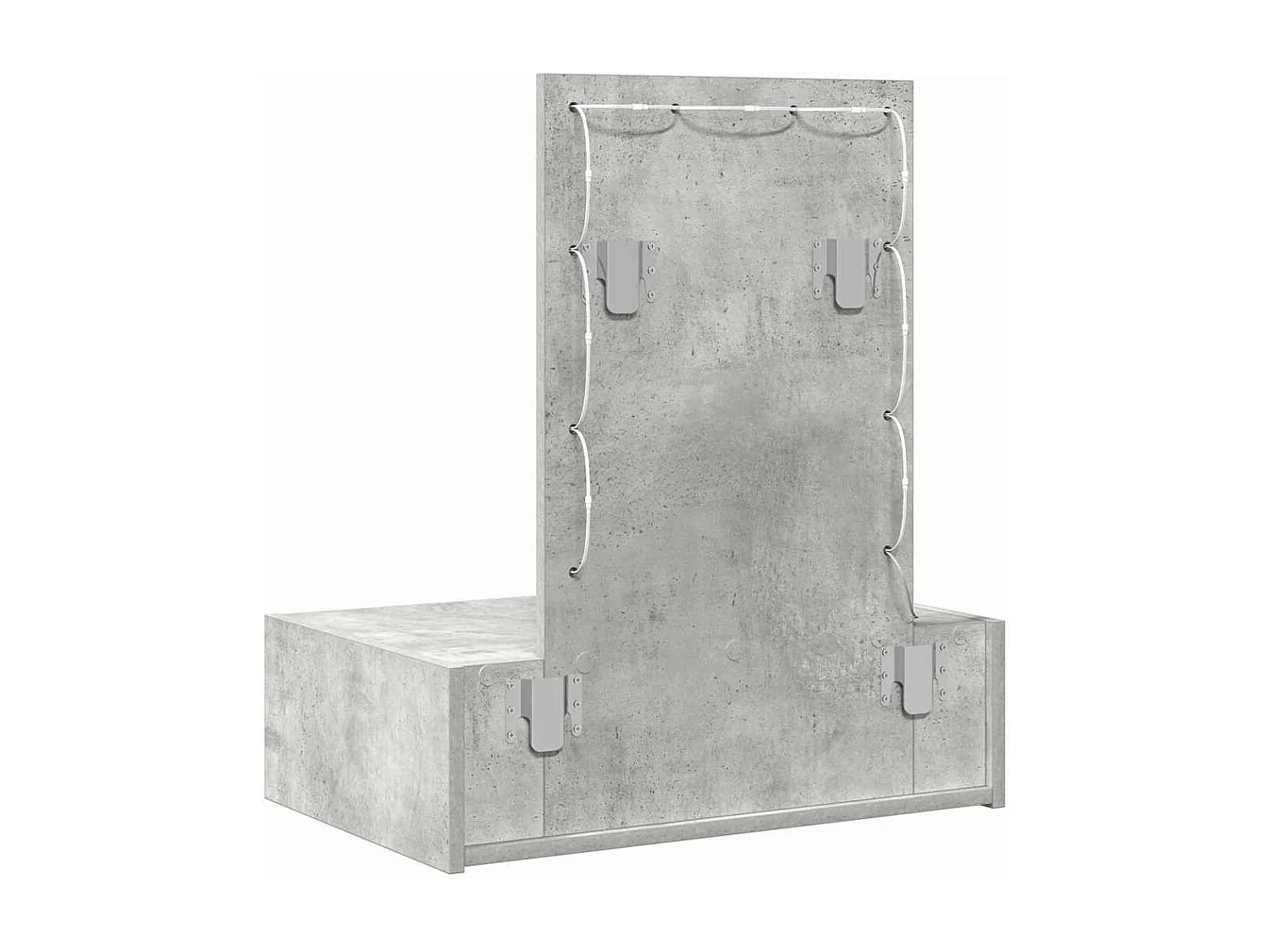 Grijze kaptafel 60 x 40 x 70 cm bewerkt hout