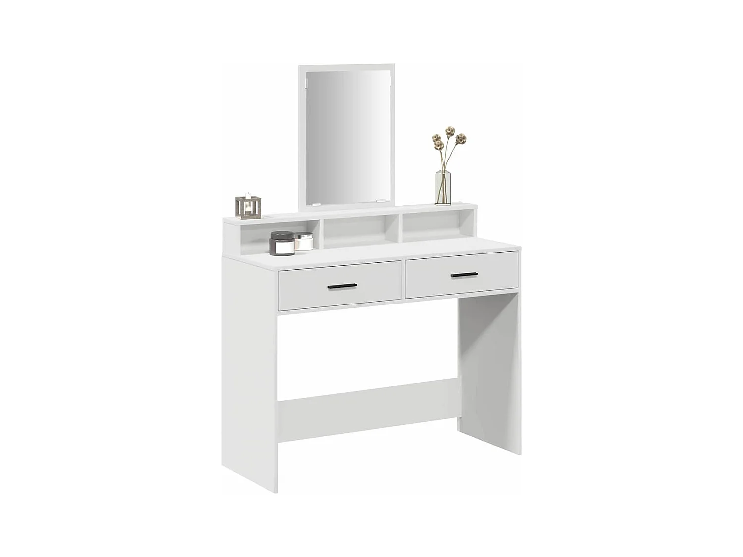 Coiffeuse avec tiroir Blanc 100 x 41 x 140 cm Bois d'ingénierie