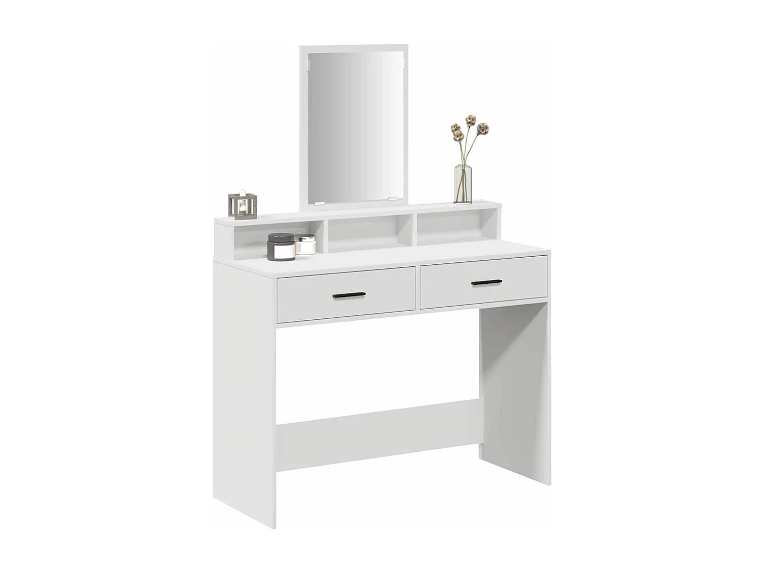 Coiffeuse avec tiroir Blanc 100 x 41 x 140 cm Bois d'ingénierie