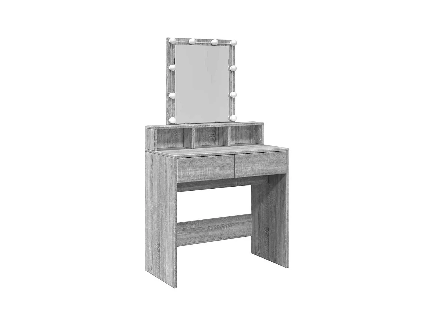 Kaptafel met LED Sonoma grijs 80x41x144,5 cm