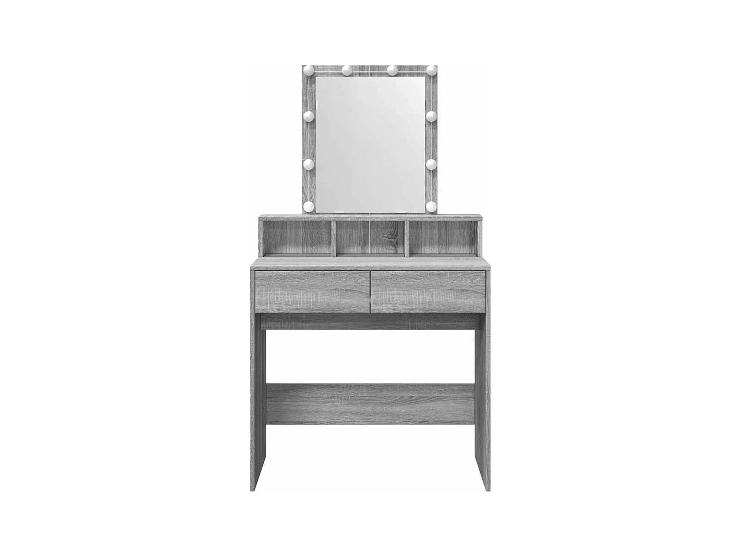 Kaptafel met LED Sonoma grijs 80x41x144,5 cm