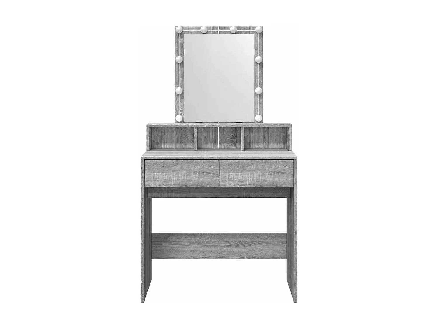 Tocador con LED Sonoma gris 80x41x144,5 cm